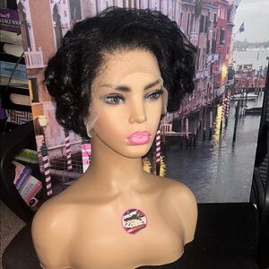 Elegant Black Curly Wig